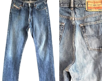 Vintage Diesel Jeans Blue Denim Jeans Size W31 L34 31 x 34 Made In Italy
