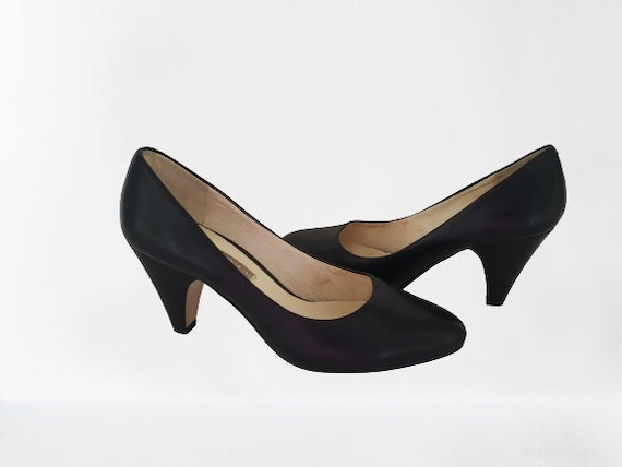 Buffalo London Black Leather Pumps High Heels Women Shoes / - Etsy