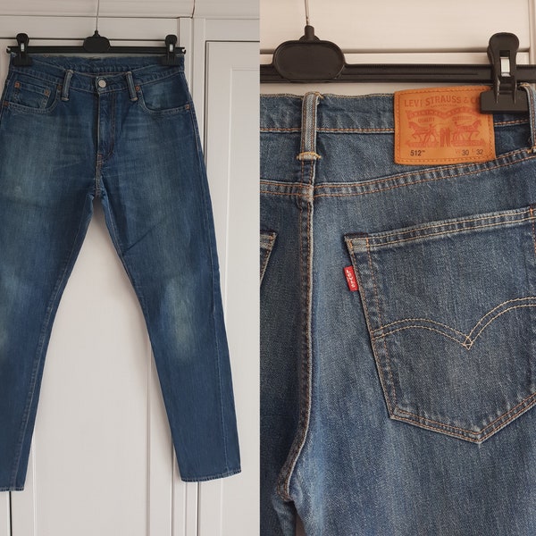 Vintage Levi's 512 Jeans Pants Men Women Size W30 L32 Levis Blue Denim 30 x 32