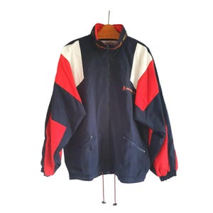 Vintage 90s WindbreakerJacket Navy Oldschool Bomber Jacket By Madshus  Men Size XL