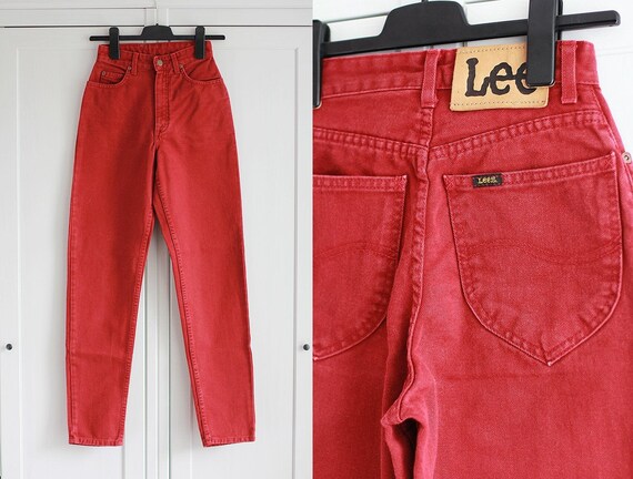 lee red jeans