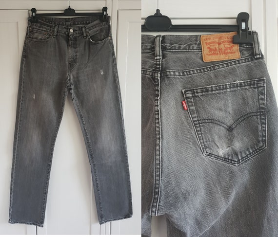 Vintage Levi's 751 Jeans Black Denim High Waist Size W33 - Etsy