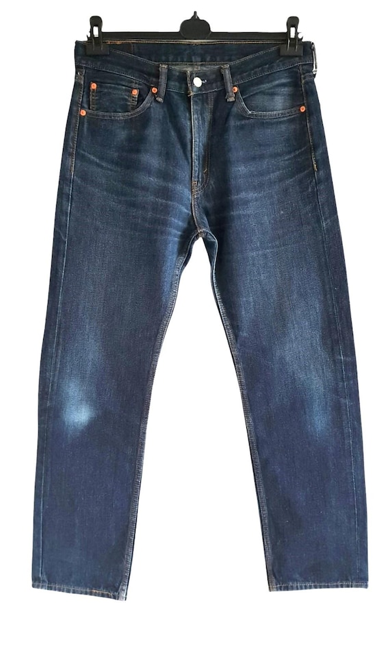 Levis 505 Jeans Dark Blue Denim Vintage Levi's Pants Size W33 L32