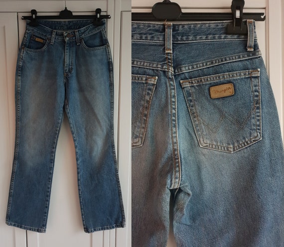 Vintage Wrangler Jeans Blue Denim High Waisted Men Women Wrangler Jeans  Size W30 