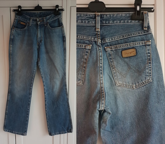 Vintage Wrangler Jeans Blue Denim High Waisted Men Women - Etsy