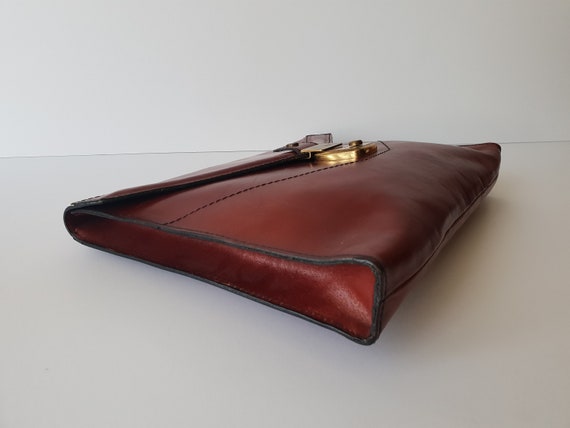 Leather Briefcase by Yorn Boutique Burgundy Brown… - image 2