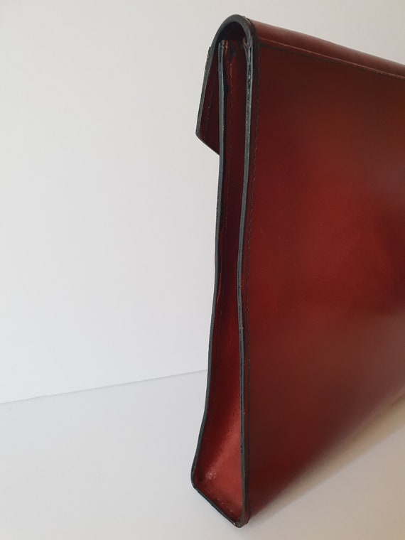 Leather Briefcase by Yorn Boutique Burgundy Brown… - image 7