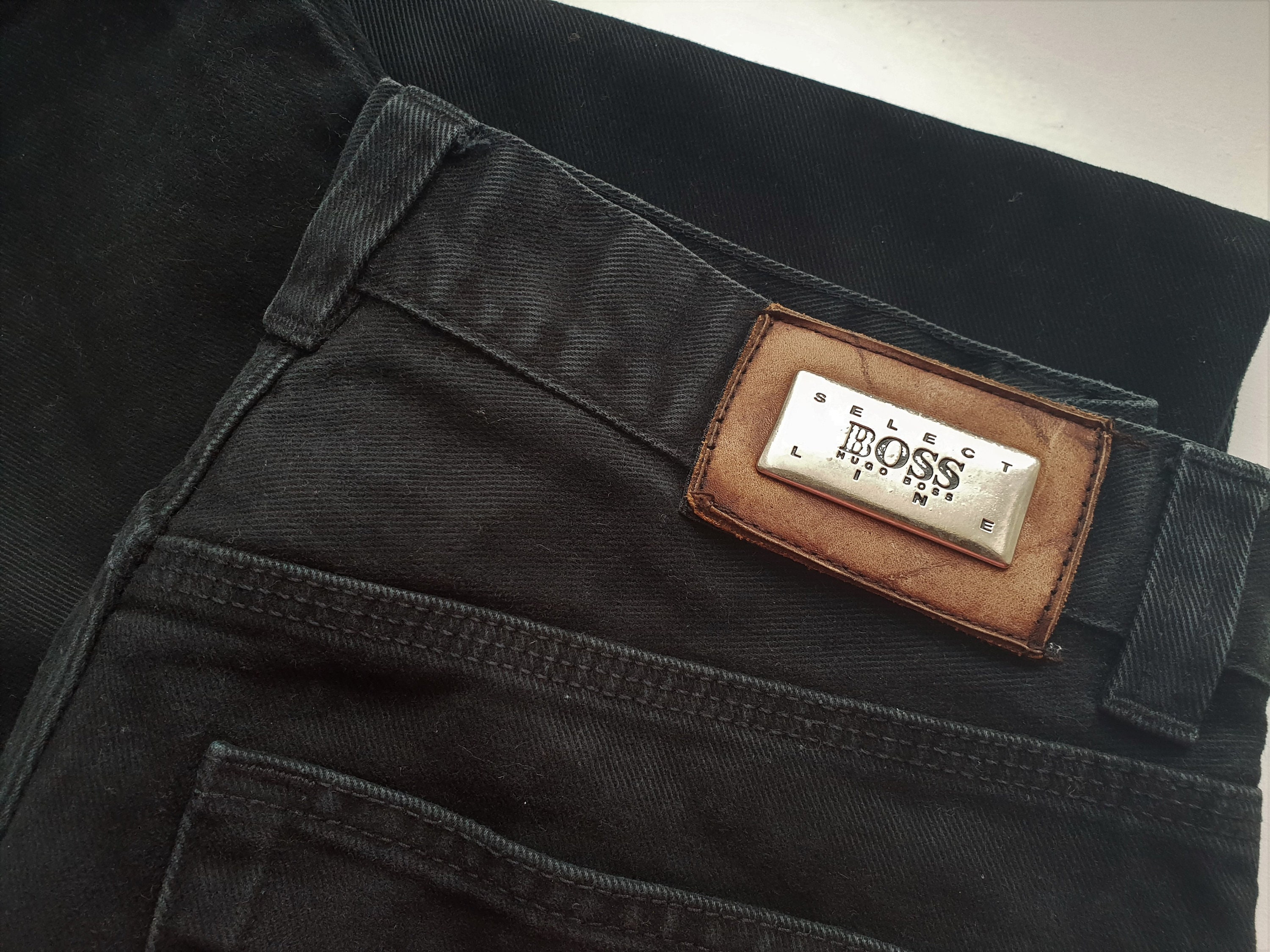 Vintage Hugo Boss Jeans Black Denim Hugo Boss Line Men -