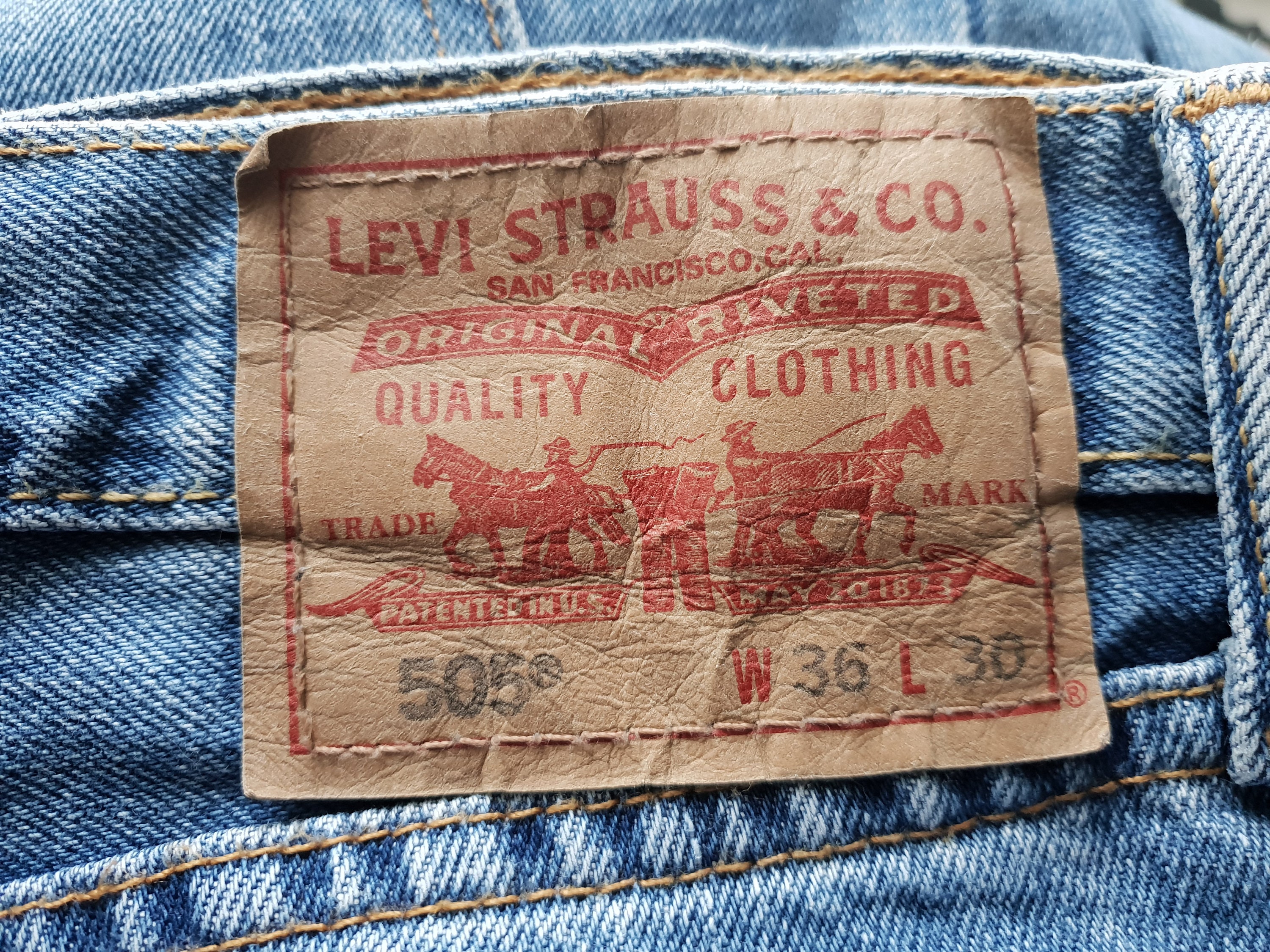 Levis 505 Jeans Blue Denim Vintage Men 