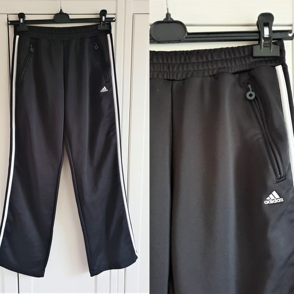 Vintage Adidas Pants Black White Jogger Adidas Sport Pants Size S / M