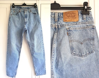 Jeans Levi's 550 des années 90, denim bleu, pantalon Levis taille haute, petit ami maman jeans taille W33 L34 33 x 34