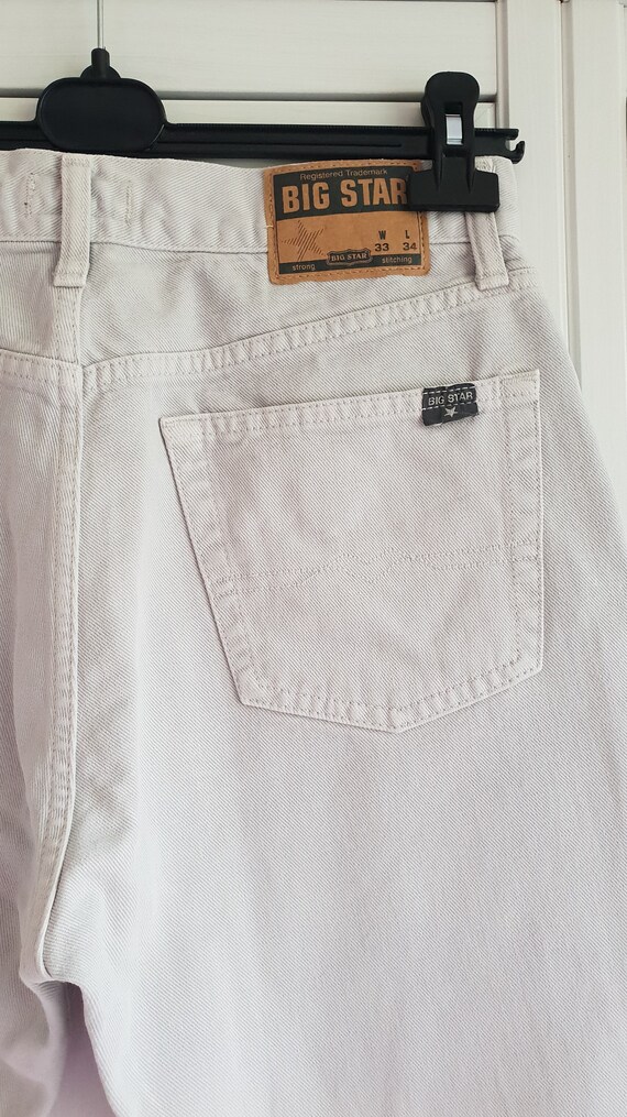 Vintage BIG STAR Jeans Light Gray Denim Pants But… - image 3