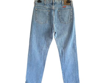 90er Wrangler Blue Denim Jeans Männer Frauen Größe W34 L32