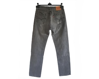 Vintage Levi's 751 Standard Fit Jeans W33 L36 | Washed Black Gray Denim | High Rise Straight Leg | 90s Grunge Streetwear