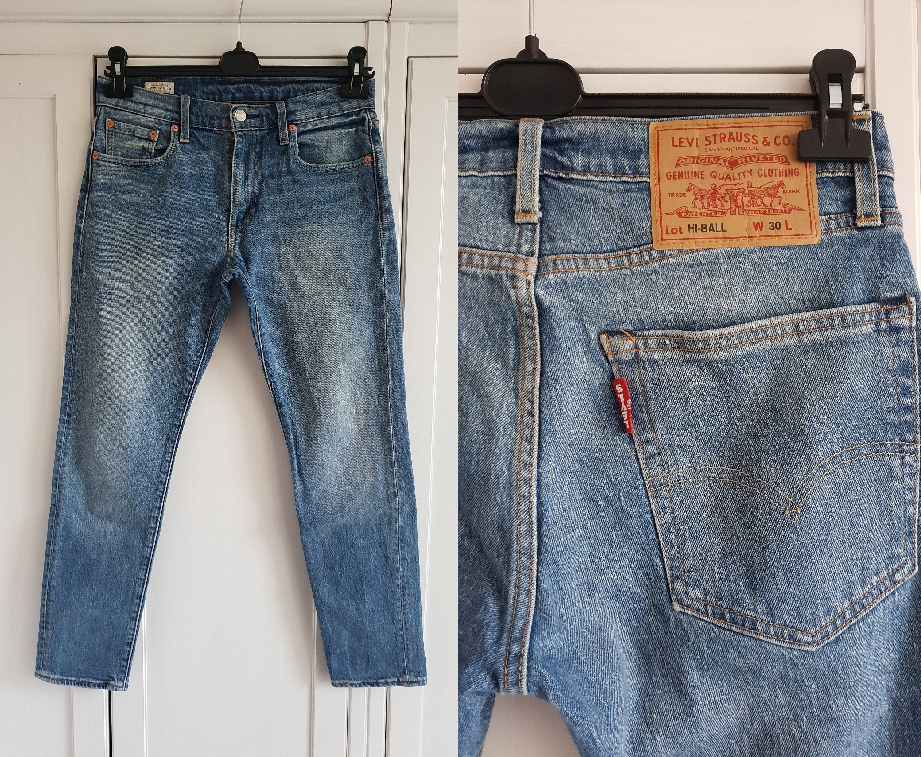 Vintage Levis Hi Ball Premium Blue Jeans Big E Tab Pants Size - Etsy