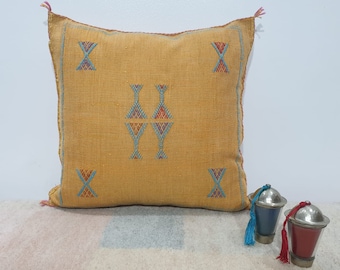 big vintage Moroccan cushion Handmade Berber Kilimvintage pillow unstuffed 44*25