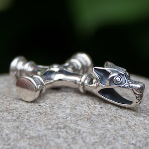 Fenrir Icelandic Wolf Cross pendant 925 Sterling Silver Norse necklace