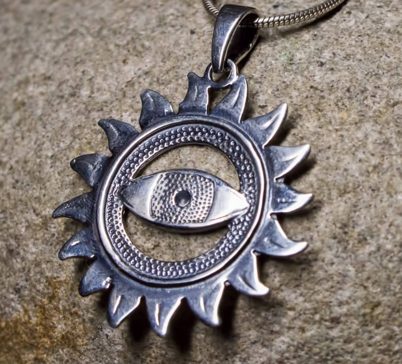 Eye of Horus necklace All seeing eye pendant Illuminati Eye of Etsy