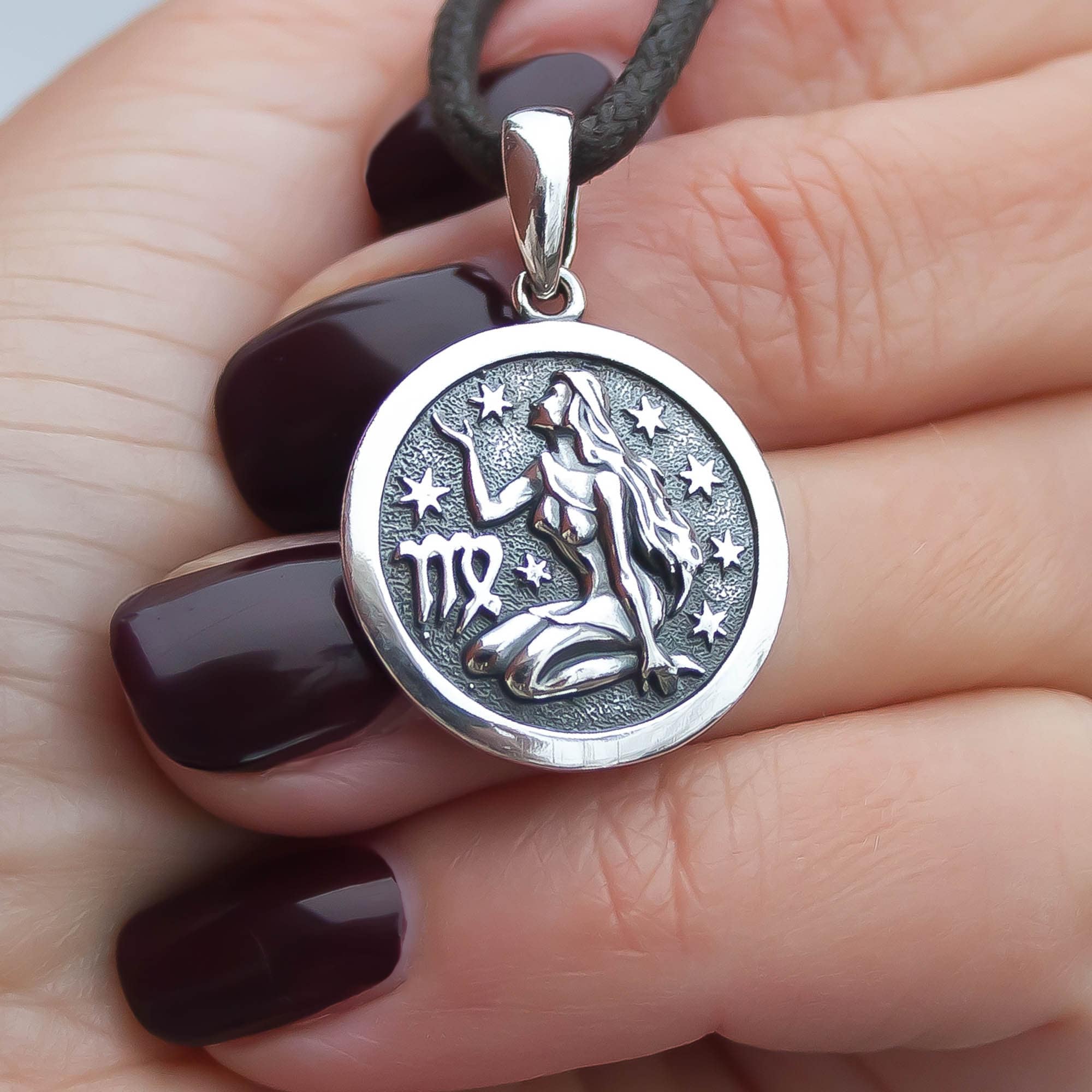 Virgo Necklace Zodiac Pendant Necklace / 925 Sterling Silver /horoscope ...