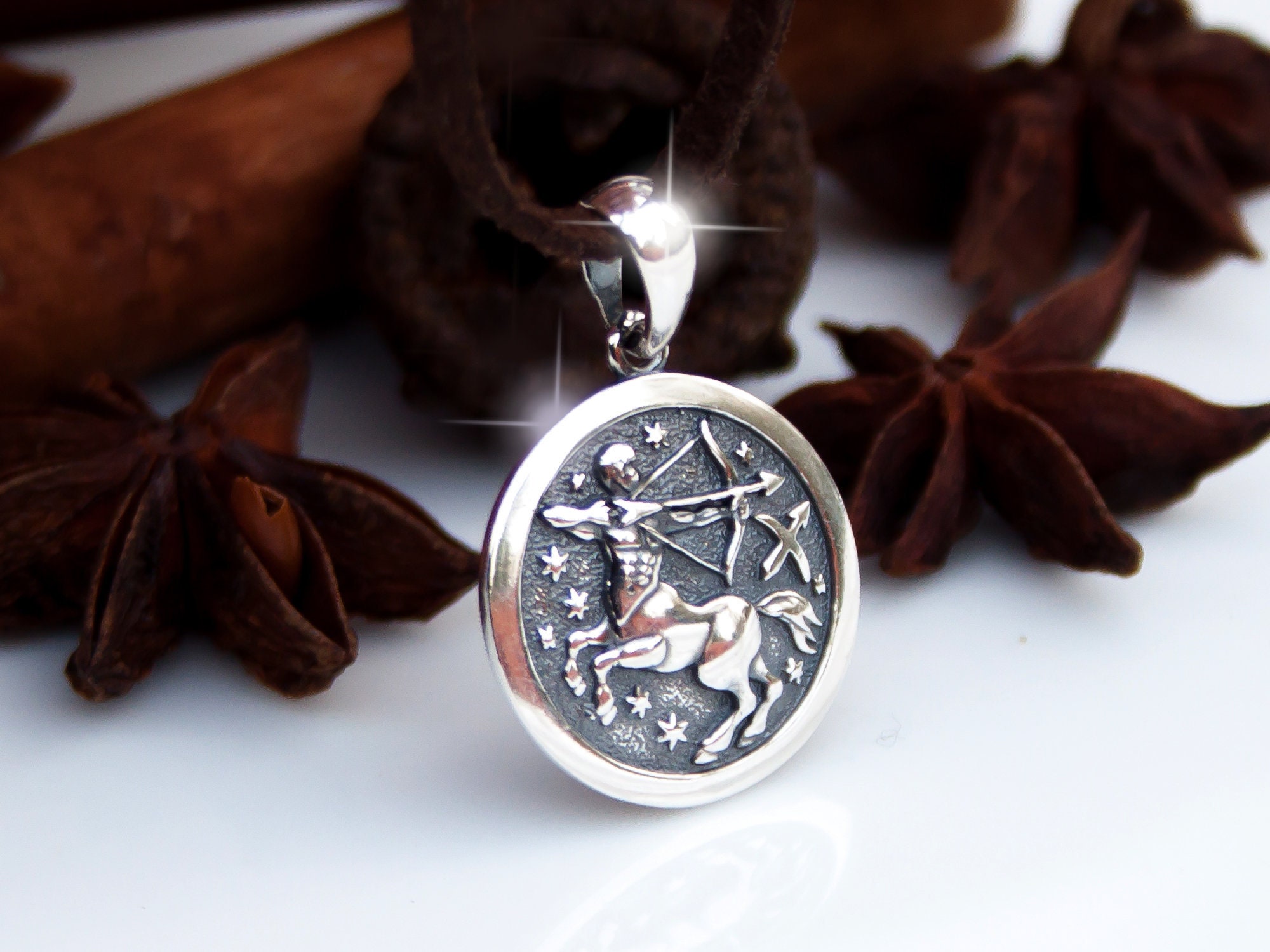 Silver 2024 sagittarius pendant