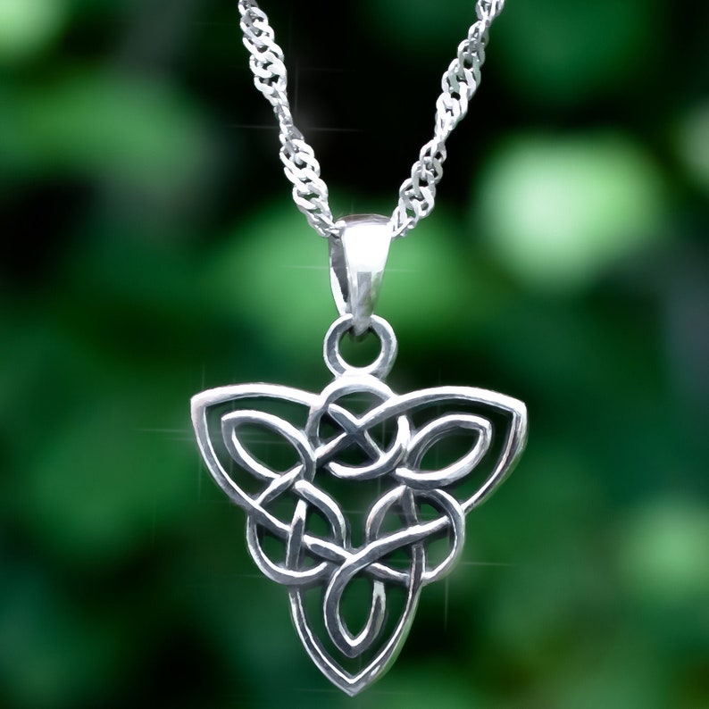 Endless Celtic Knot Pendant Necklace Sterling Silver 925. Etsy