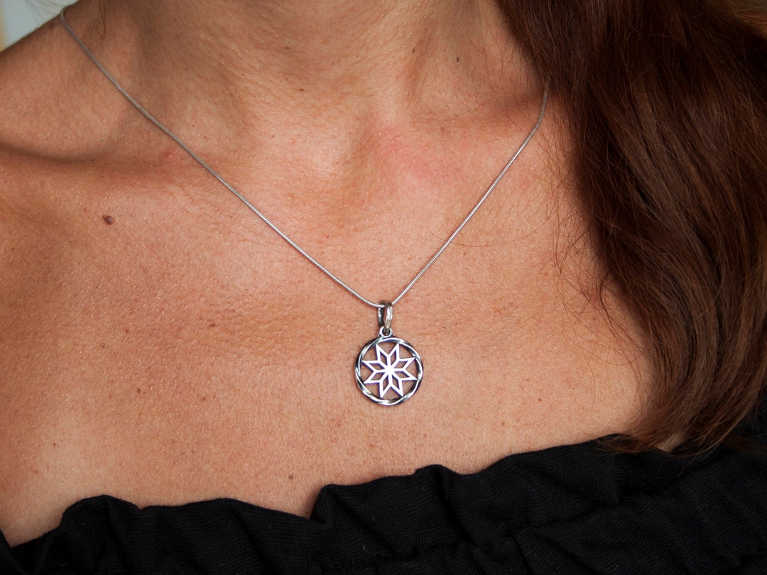 Alatyr Silver Pendant Celtic Necklace for Women Slavic - Etsy