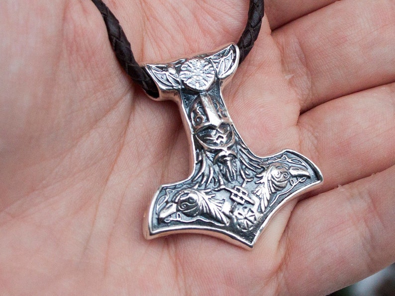 Hammer of Thor Sterling Silver necklace Thors hammer pendant Etsy