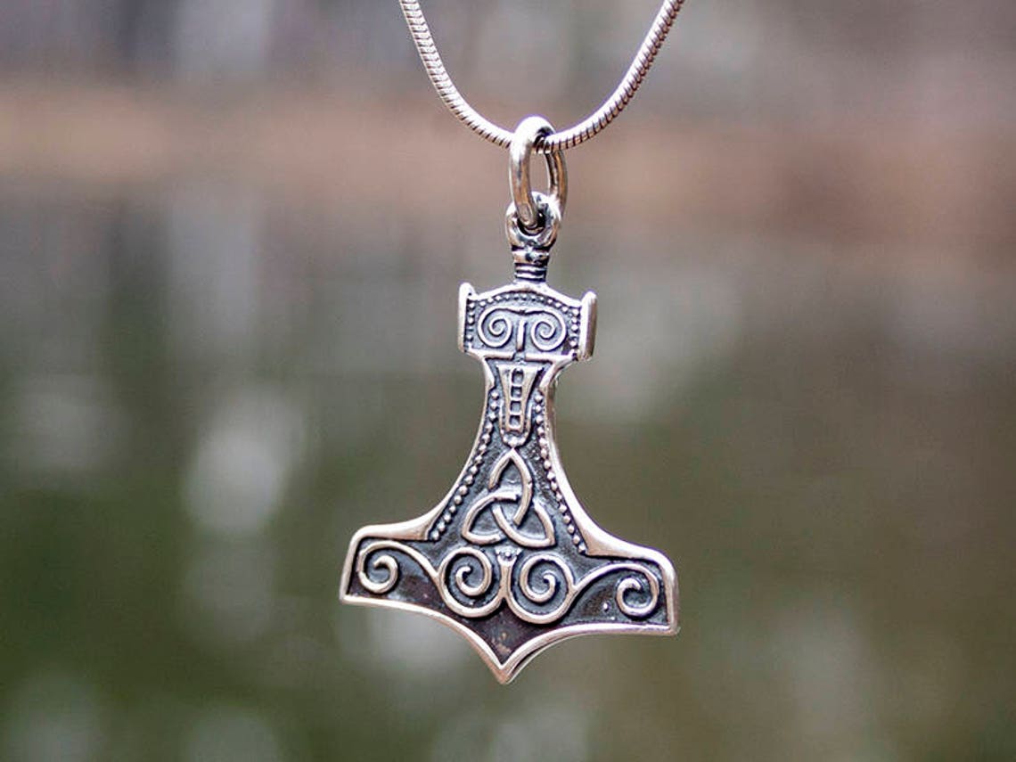 Small Thors Hammer 925 Sterling Silver pendant Thor Hammer Etsy