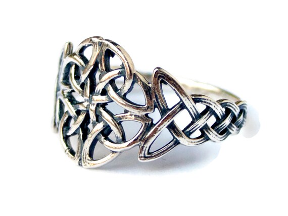 Plata esterlina 925 Martillo De Thor Mjolnir Banda Anillo Con Nudos Celtas Infinity