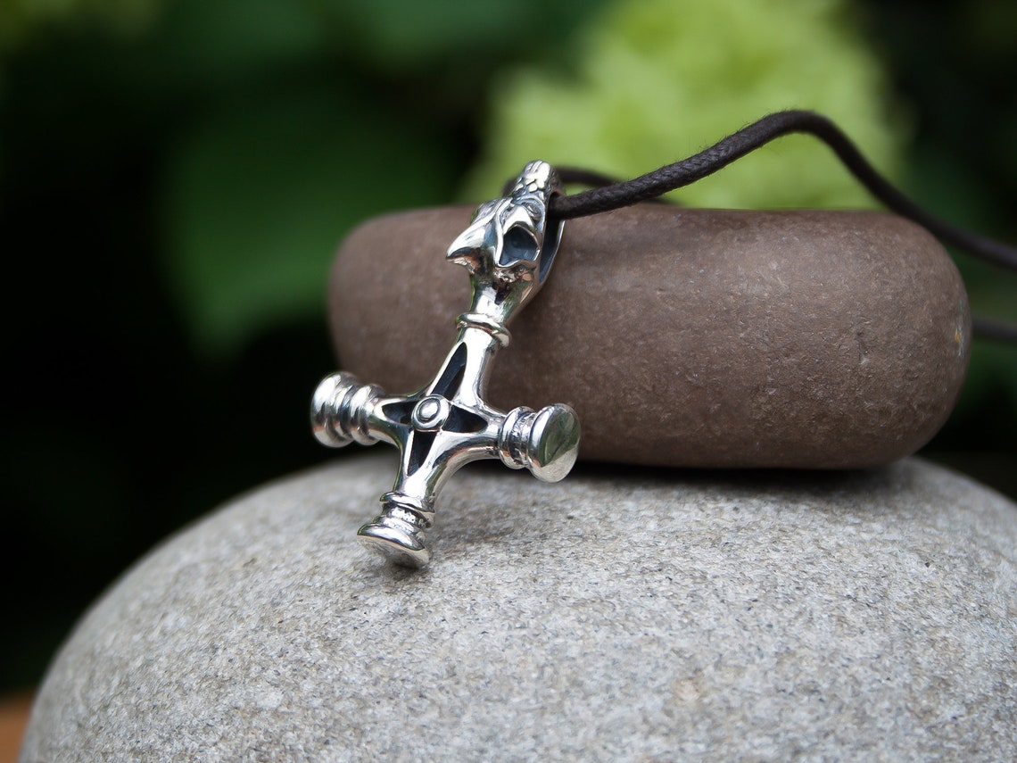 Fenrir Isländisches Wolfskreuz Anhänger 925 Sterling Silber | Etsy
