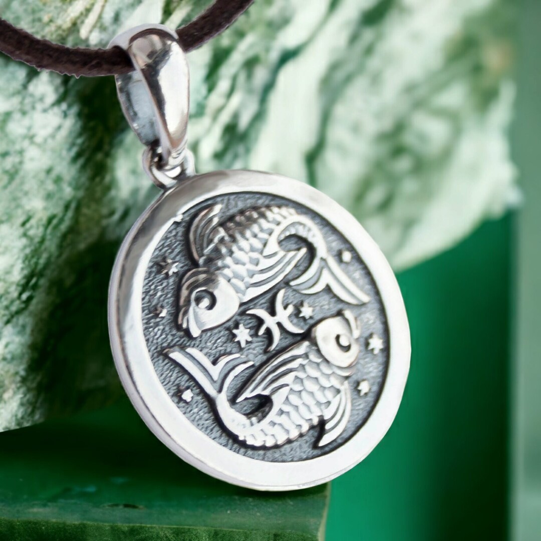 Sterling silver pisces sale necklace