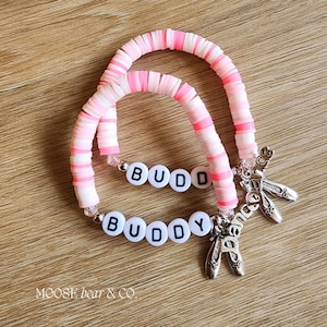 DANCE BUDDY Bracelet Set, Dance Buddy Present, 2-Pack Dance Jewelry, Ideal Dance Buddy Gift, Company Buddy Bracelet