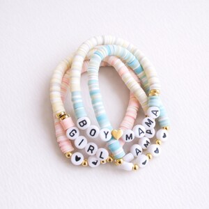 Girl Mama Bracelet Set, Girl Mama Gift Ideas, Baby Girl Baby Shower Gift, Girl Mama Mother's Day Gift Idea, New Girl Mom Gift imagem 5