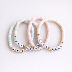Girl Mama Bracelet Set, Girl Mama Gift Ideas, Baby Girl Baby Shower Gift, Girl Mama Mother's Day Gift Idea, New Girl Mom Gift imagem 6
