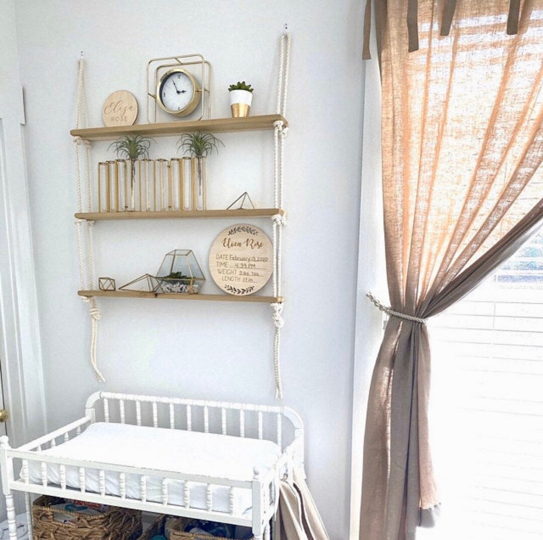 Nursery Kit / Custom Wood Type and Finish / Hanging Shelves - Etsy