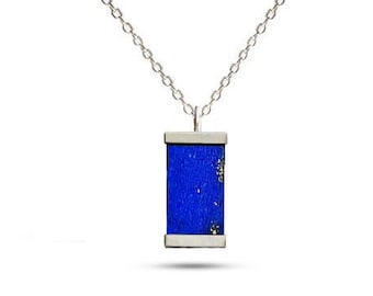 Lapis Lazuli Necklace on 925 Sterling Silver Handmade by Talented Artisans