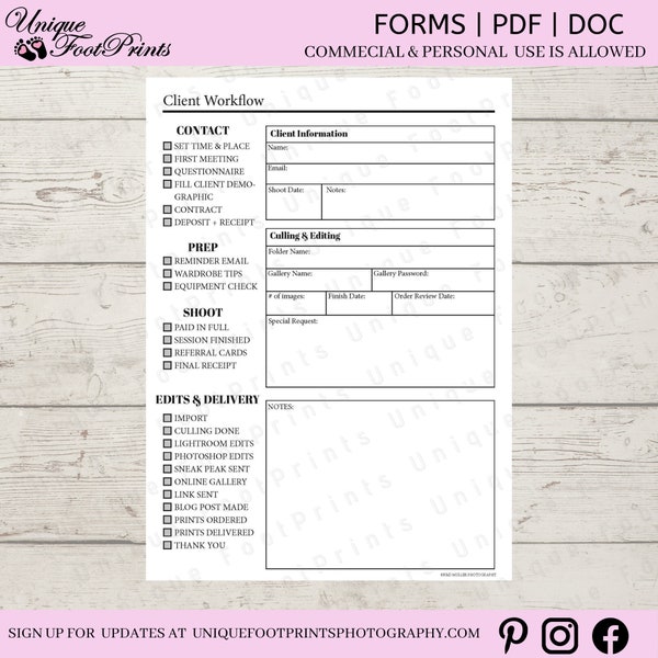 Photography Client Workflow-client workflow pdf- Photography Business client workflow - photography organization- photography business