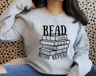 Read Return Repeat SVG – Book Lover, Teacher Design (Digital File)