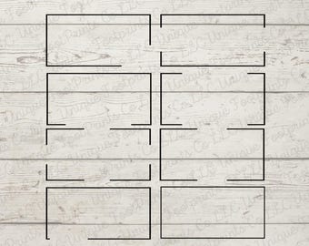 Geometric Square Frame SVG, Border Clipart (Digital Files)