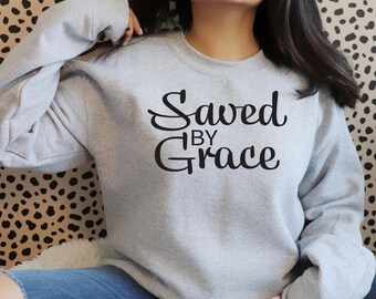 Salvados por la Gracia SVG / Fe Cristiana, Versículo Bíblico (Descarga Digital)