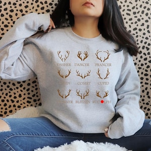 Joyeux Noël SVG-Renne SVG-Rudolph SVG-Renne noms-renne ornements-bois de renne-renne png-renne visage-renne chemise