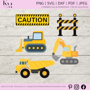 Construction Vehicles Clipart - Trucks SVG - Bulldozer SVG - Construction Truck SVG - Cricut Silhouette File-construction clipart-digger