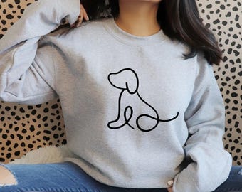Dog Silhouette SVG, Playful Line Art, Cut File Cricut (Digital Download)