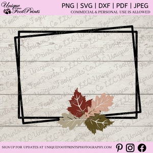 Leaves Frame | Rectangle Frame | Leaf Frame Svg File | Wedding Border |  Calligraphy | Floral Frame | Shape Svg | Digital Download