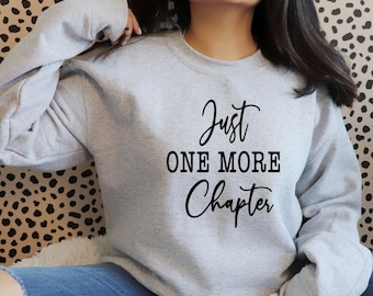Just One More Chapter SVG - Bookworm Reading Design - Funny Book Lover Cut File - Digital Download