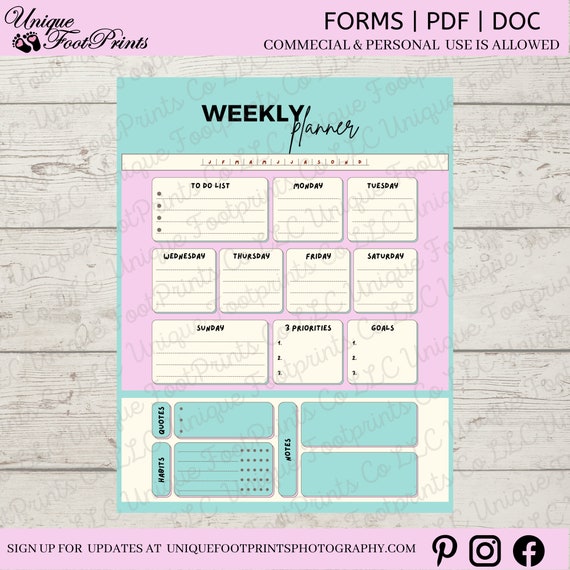 Daily Planner Business Planner Printable Template Printable - Etsy