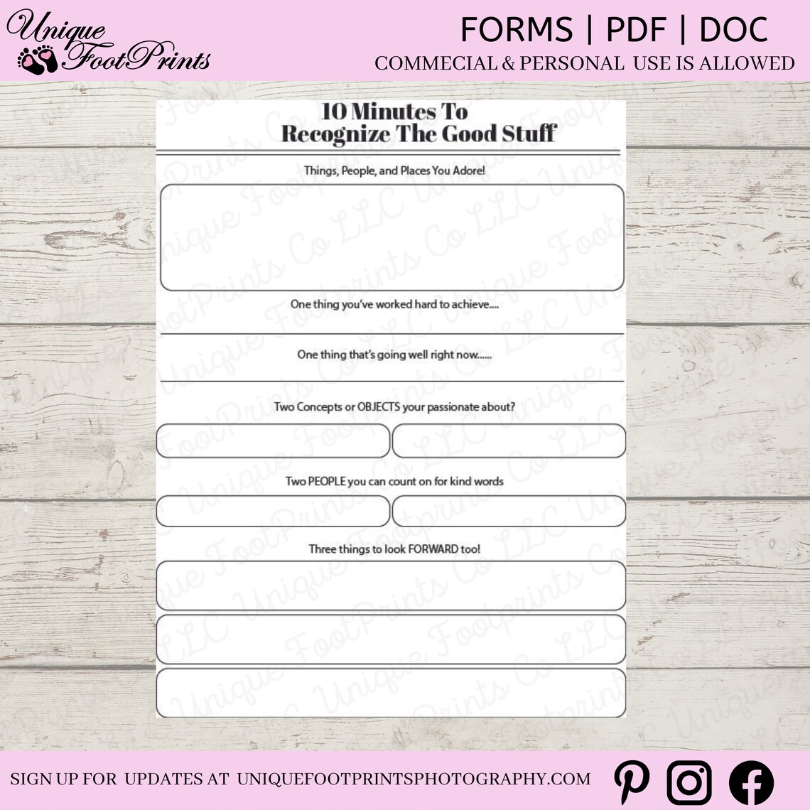 Good Thoughts-positive Thinking-mental Health Worksheet-mental - Etsy