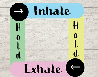 Box Breathing Technique SVG | Anxiety & Stress Relief (Digital Download)