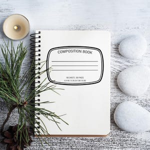 Composition Book SVG | Composition Book Cover | Notebook Template