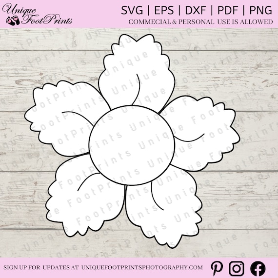 Flower Svg Layered Flower Svg Flower SVG Flower Svg Doodle | Etsy